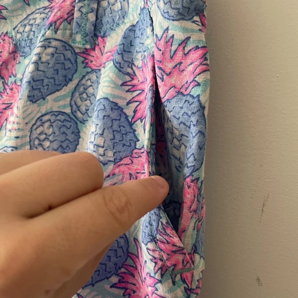 Vineyard Vines Women’s Pineapple Bowfront Catamaran Pants Linen Cotton Spandex - Picture 4 of 7